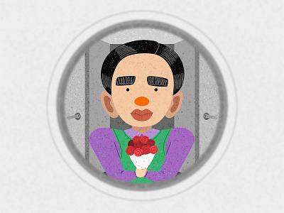 Unreachable bouquet character design door fisheye flower home hong kong illustration illustrator man photoshop texture vector