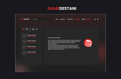 GameDestanı app design gaming graphic design ui website