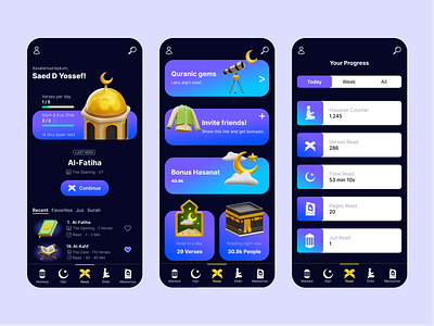 Quranly App Redesign Homepage android education ios mobile app nft quran reading app