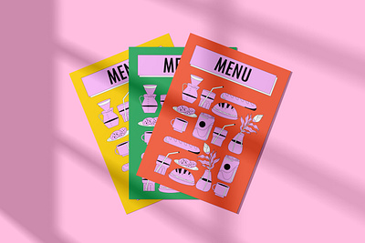 Color Cafe - Menu 2d adobe art branding design editorial illustration graphic design illustration illustrator logo ui vibrant