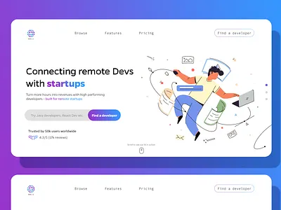Web design for hiDev.io adobe illustrator adobe photoshop adobephotoshop figma mobile ui webdesign
