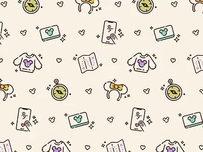 Paradise Falls Creative brand pattern business cards disney icons illustration travel