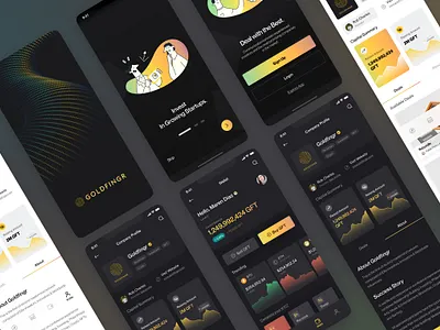 Mobile App Design - Crypto Investor's Market and Social Network app design app ui design app ux branding crypto app design design graphic design illustration ios app design logo mobile app design mobile ui mobile ux ui onboarding ui ux