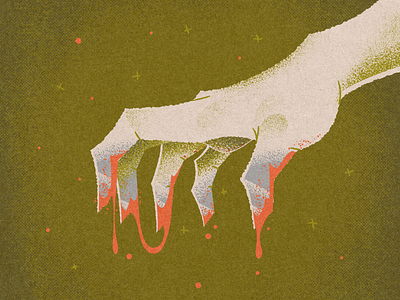 Slasher - Fright Fall Drawing Challenge blood designer dripping fingers halloween hand happy halloween horror illustration ripper scalpel scary slasher