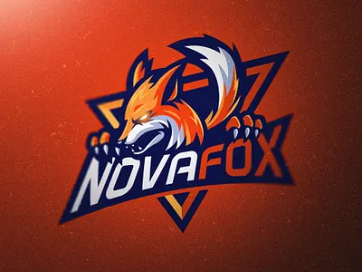 NOVAFOX animal branding cool design esports fox gaming logo illustration logo mascot ui vector