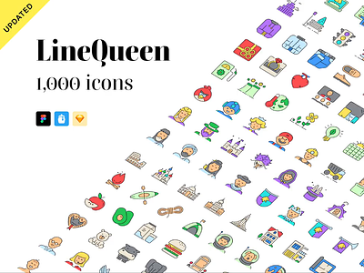 LineQueen massive update! animals brand icons buildings emoticons flat icons freebie freebies humans icon collection icon library icon pack icon set iconography icons line icons monuments pictograms premium icons product icons visual design