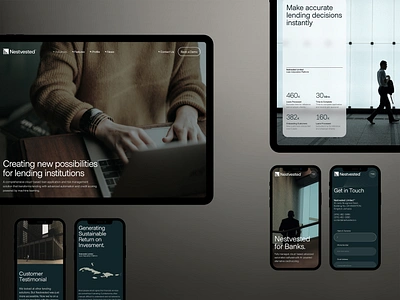 Nestvested Corporate Website automation software banking clean ui corporate website design finance finances interface layout responsive typography ui uiux user interface web design website website interface