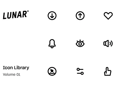 Lunar — Icon Library animation app bank design glyphs icons illustration interface line motion graphics product system ui
