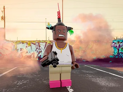 Don't threaten south central. 3d 3d character 3d illustration 3d lego 3dblender art blender branding character denger fog graphic design illustration lego lego 3d lego nigga lego weapons legoman smoke weapons