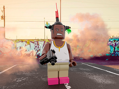 Don't threaten south central. 3d 3d character 3d illustration 3d lego 3dblender art blender branding character denger fog graphic design illustration lego lego 3d lego nigga lego weapons legoman smoke weapons