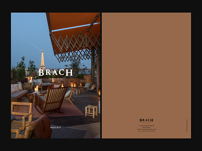 Brach Paris / Dossier de presse 2022 brach paris brochure graphic design hotel indesign luxe luxury press kit restaurant