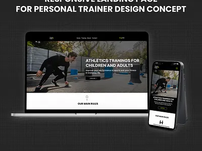 Responsive landing page for personal trainer design figma landing page responsive website ui ux web design