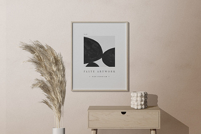 Modern Scene With Frame Mockup On The Wall graphicdesign