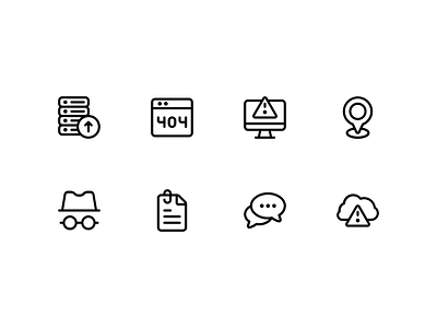Internet Line Icons Set icon icon apps icon set icons internet internet security iot technology ui design
