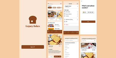 Bakery Delivery app bakery bakery app bread cake app daily 100 challenge dailyui food dlivery graphic design minimal mobile pizza app ui ux ux design