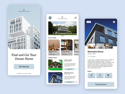 House Box Corporate Mobile Application app ui