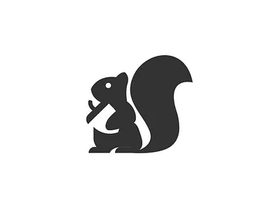 Squirrel + Nut animal branding character creative cute design icon illustration logo logo design minimal negative space nut simple squirrel