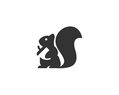 Squirrel + Nut animal branding character creative cute design icon illustration logo logo design minimal negative space nut simple squirrel