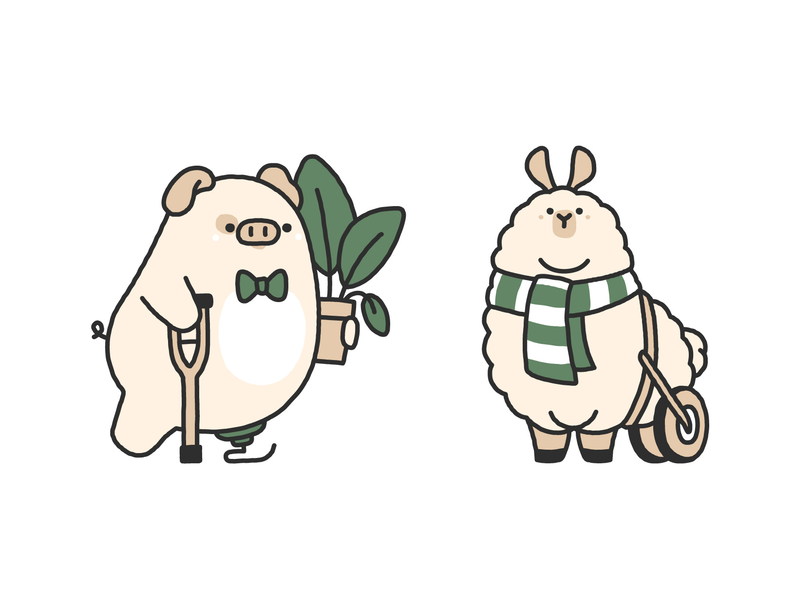 Example of Doodle Animals Daily Routine for Canva.com