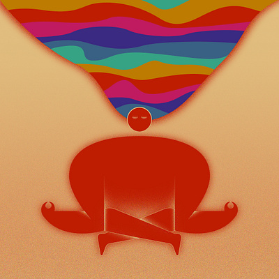 Meditating / Illustration art design graphic design illustration