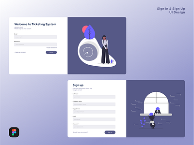 Sign In & Sign Up - Website UI Design app design login register sign in sign up ui web app website