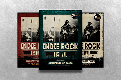 Indie Rock Festival concert design festival flyer indie music poster template