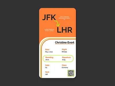 Boarding Pass boarding pass dailyui ticket ui