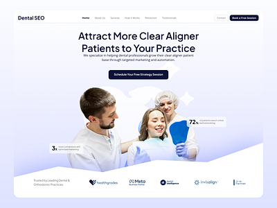 Dental SEO Hero Section Design dental design figma hero section seo ui ux