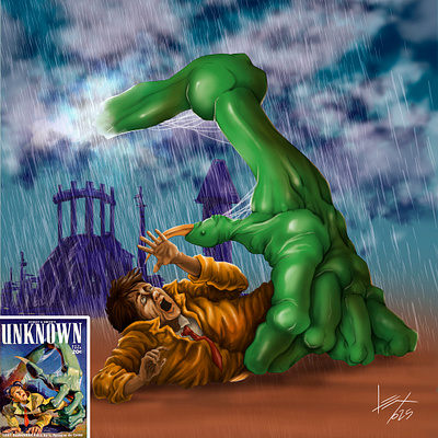 unknown (pulp)- portada reinterpretada branding comic comicsart conceptart design digitalarts illustration skecht wacom intuos