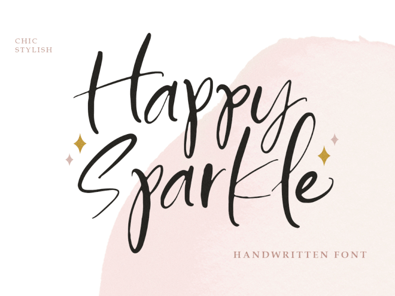 Happy Sparkle - Handwritten Font cursive freebies