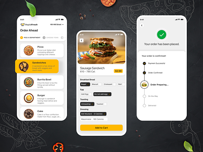 Food delivery app android app app design fast food food food app fresh food ios app mobile app mobile design mobile ui restaurant app ui design uiux uiuxdesign