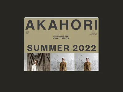 AKAHORI - Fashion Editorial Homepage bold brand identity editorial fashion figma graphic design homepage interface layout minimal modern modern design simple typography ui website xd