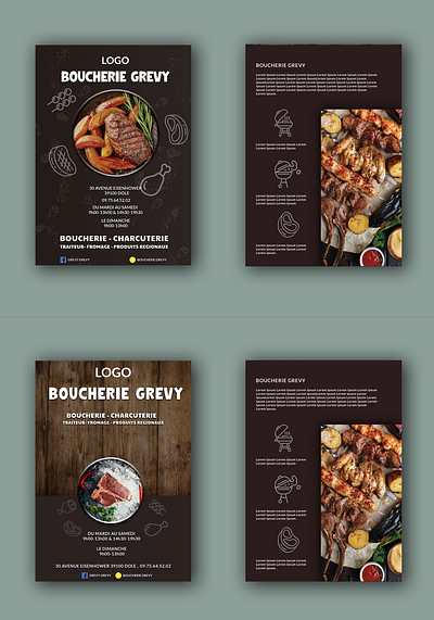 FOOD FLAYER 2 butcher designe designer flayer graphic design idea meat photoshop ui uix