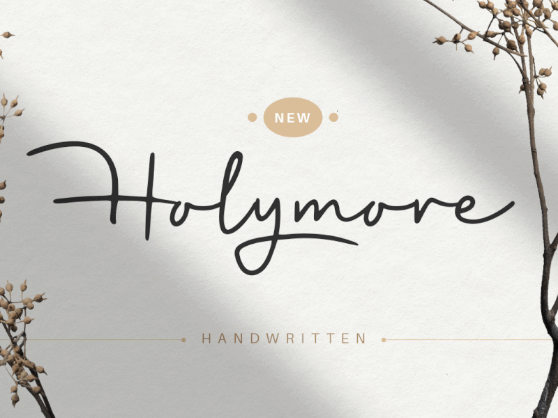 Holymore - Handwritten font cursive freebies