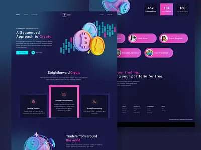 Crypto Consolidation Platform Web App Concept branding crypto design figma illustration ui ux web design