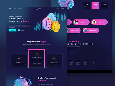 Crypto Consolidation Platform Web App Concept branding crypto design figma illustration ui ux web design