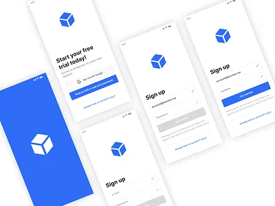 Sign up boxmee ai dailyui interface signup ui visual design