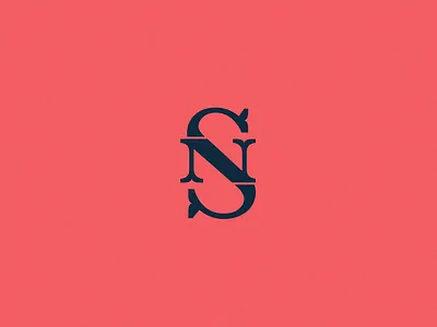 SN monogram letter logo monogram ns sn
