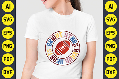 Bright Stars Brave Hearts 4th of July Sublimation T-Shirt Design 4 july best t shirt design bundle design graphic design t shirt design typography usa