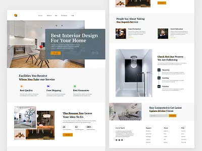 Interior Design Website collage decor decoration footer header hero image home interior photo collage uiux web ui website