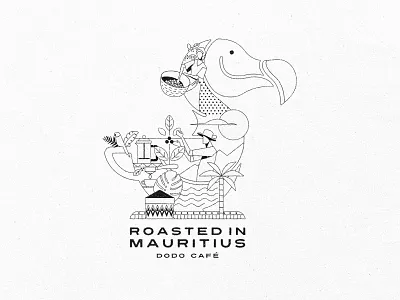 Wall Mural Sketch beach cafe caffeine coffee coffee lover dodo farm farming illustration nature lover sketch tropical wall mural