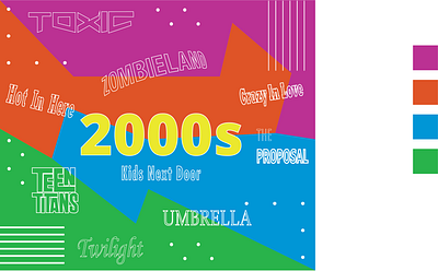 The Poppin 2000s design graphic illustration illustrator typography vector