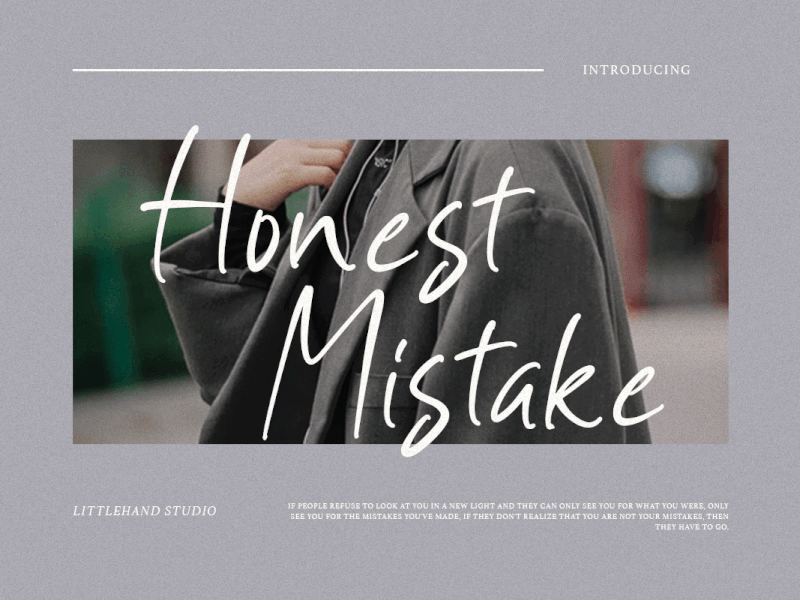 Honest Mistake - Casual Handwritten freebies logo font