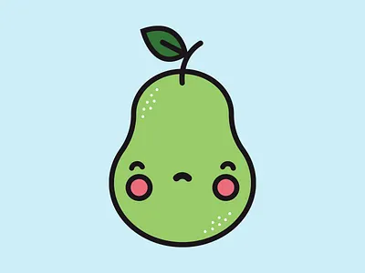 Un amor no correspondido crying green illustration pear vector