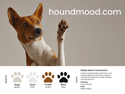 houndmood.com - Visual Key design for dog market branding design graphic design logo logo design typography vector