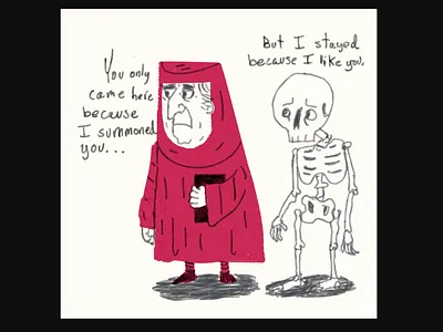 Necromancer doodle doodle illustration