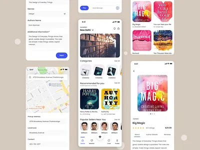 Intercity Book delivery App app design ui
