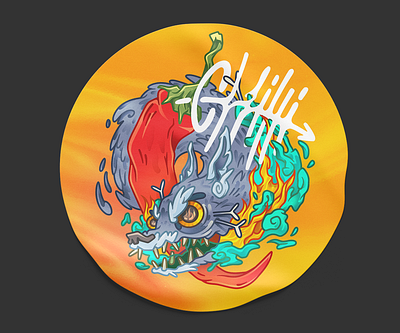 Chilli jackal art character graphic design illustration print