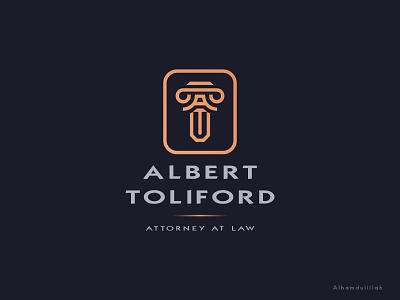 Albert Toliford Attorney Law Logo aesthetic attorney branding attorney law logo attorney logo barrister logo brand identity branding corporate elegant judge logo justice lady justice logo law firm law firm branding lawyer branding lawyer logo legal services logobranding minimal rimongraphics