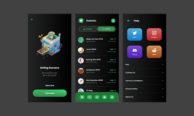 NFT Marketplace Phone App UI app blockchain crypto design figma high quallity mobile nft marketplace ui web3